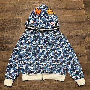 BLUE CAMO FULL ZIP BAPE HOODIE